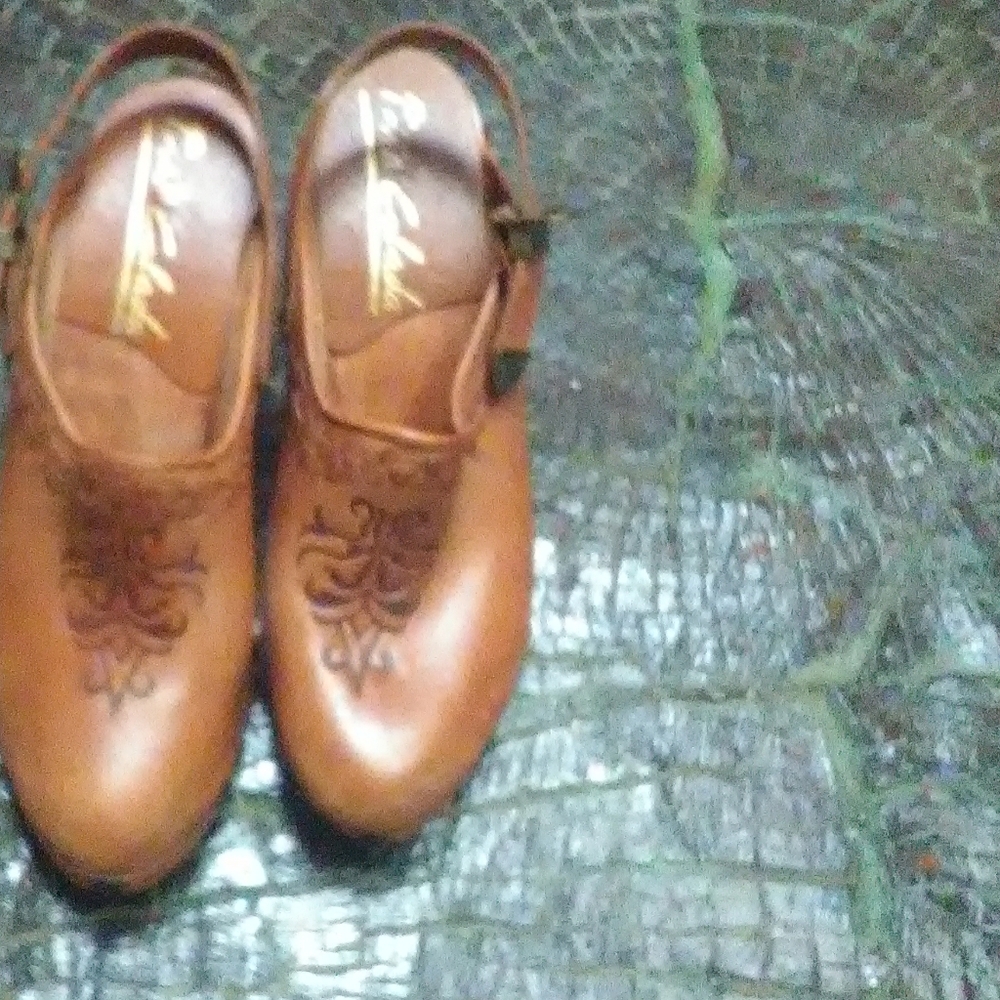 Vintage BoHo clog slingbacks